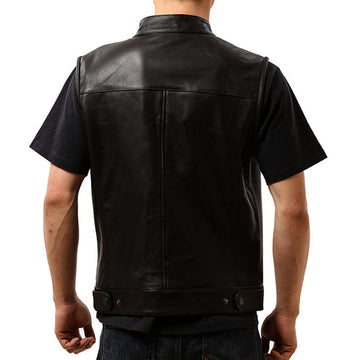 SOA Motorcycle Biker Club Leather Vest